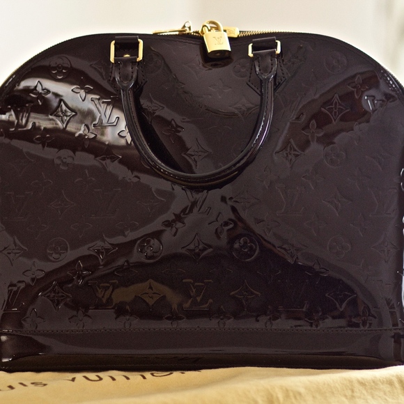 Louis Vuitton, Bags, Louis Vuitton Alma Gm In Amaranate Vernis Finish